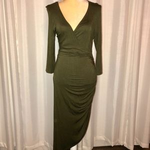 Asymmetrical ruched dress